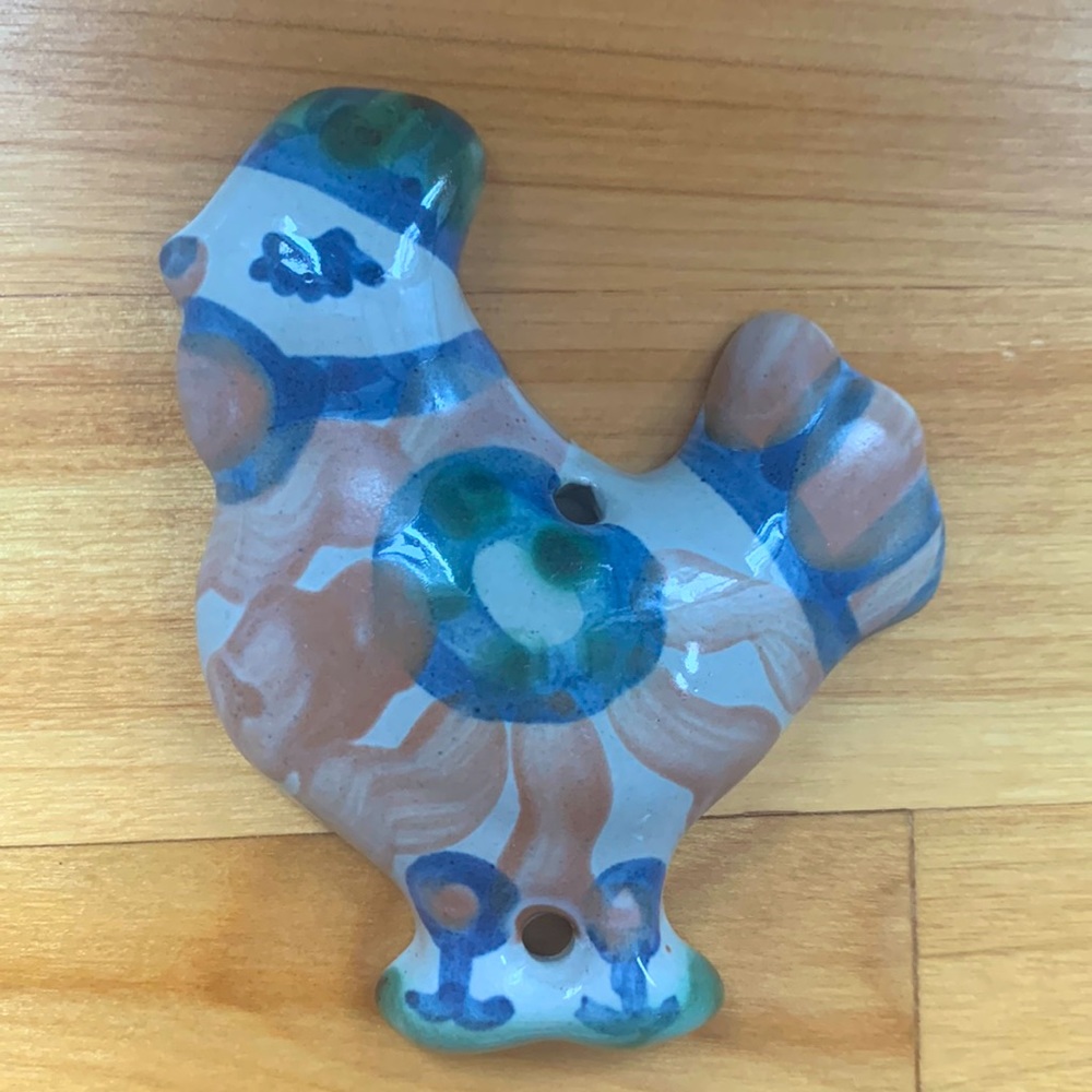 M A Hadley ceramic vintage rooster ornament